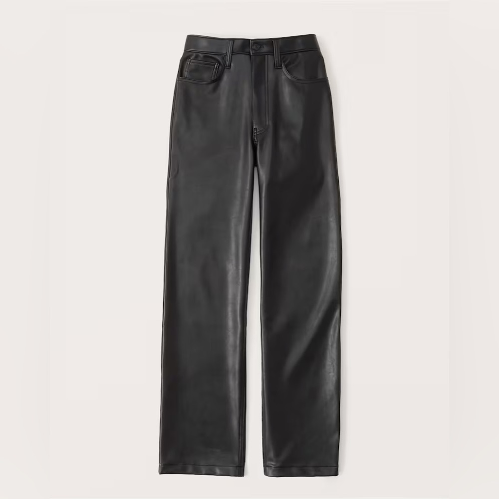 ABERCROMBIE VEGAN LEATHER 90S RELAXED PANT